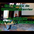 Conférence de Romuald Leterrier au colloque "PAN sur la Conscience"