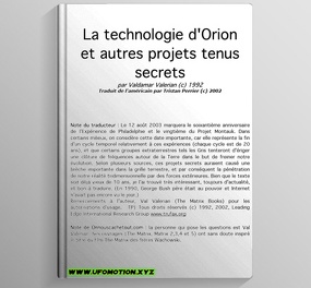 La technologie d Orion et autres projets tenus secrets OK