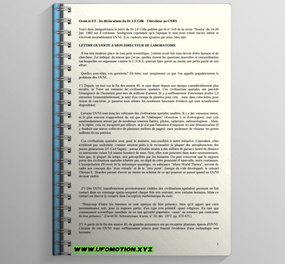 Ovnis et ET les déclarations du Dr J.F.Gille Chercheur au CNRS