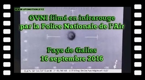 OVNI filmé en infrarouge par la Police Nationale de l'Air du Pays de Galles 16 09 2016