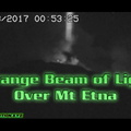 Strange Beam of Light Over Mt Etna Major Eruption